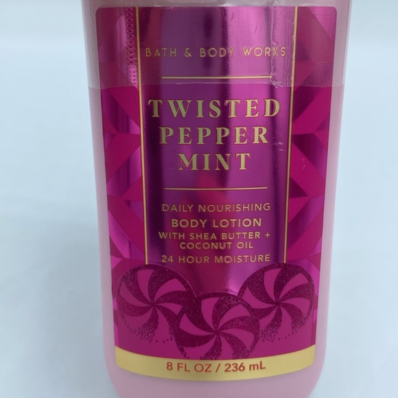 NEW! BATH & BODY WORKS Daily Nourishing Body Cream Lotion TWISTED PEPPERMINT - Picture 2 of 6